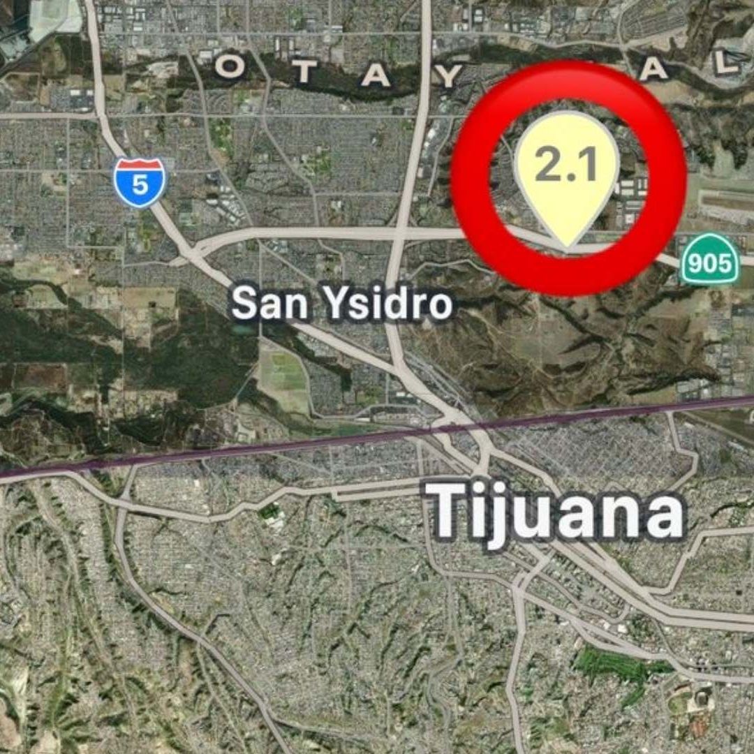 Se Registra Sismo de Magnitud 2.1 en San Diego, California