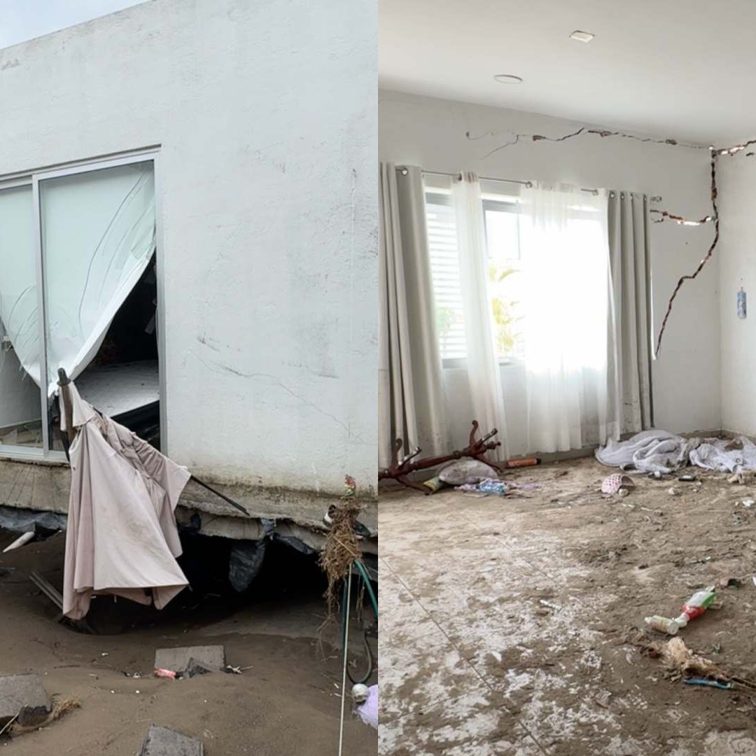 Casas Pérdida Total Afectaciones Socavón Lluvias en Riviera Veracruzana Alvarado Veracruz
