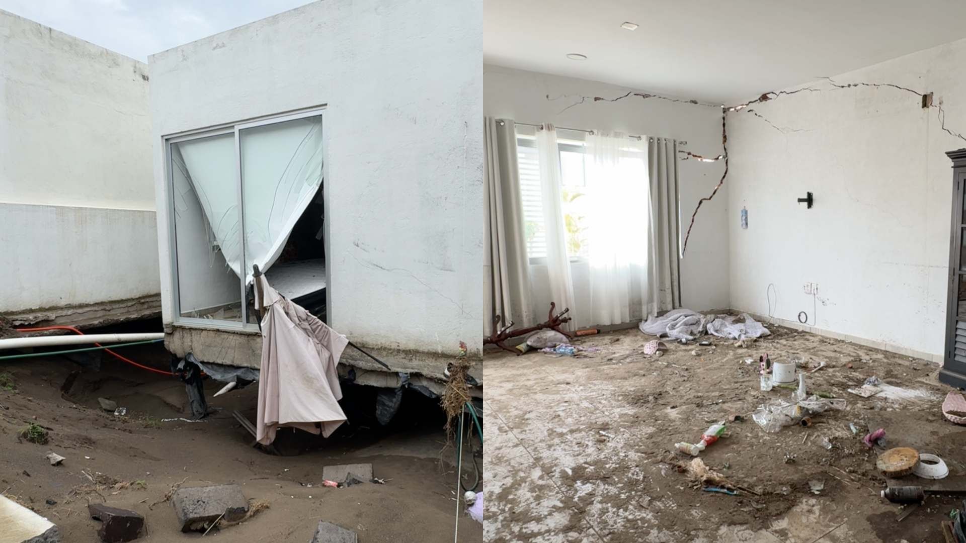 Casas Pérdida Total Afectaciones Socavón Lluvias en Riviera Veracruzana Alvarado Veracruz