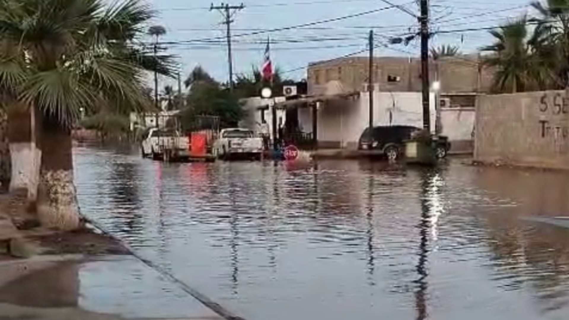 Inundaciones en Bahía de Kino Tras Paso de Huracán "Priscilla" en Sonora
