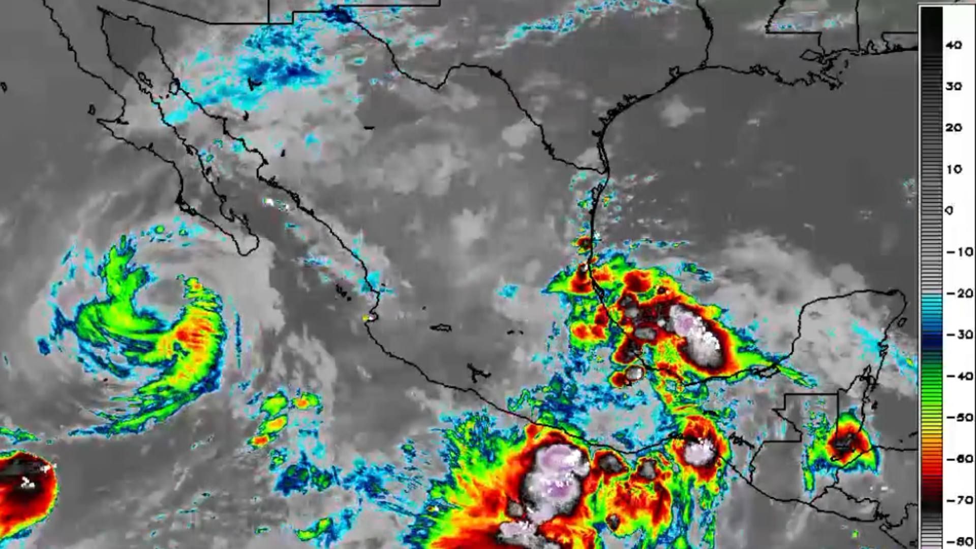 Para Veracruz se prevé potencial de lluvias y tormentas generalizadas las cuales presentaran acumulados de 10 a 50 milímetros y máximos que podrían alcanzar hasta los 70 a 150 milímetros.