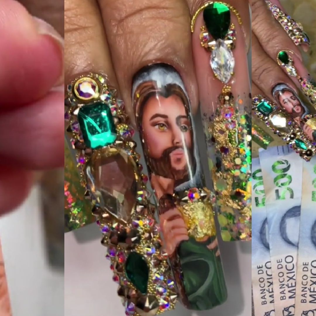 Mujer Paga 11 Mil Pesos por Rostro de San Judas Tadeo y Pedrería en sus Uñas