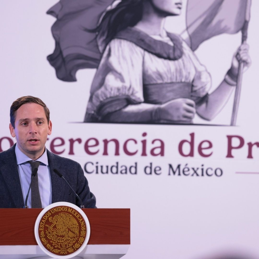 Eduardo Clark, subsecretario de Salud, durante la conferencia mañanera