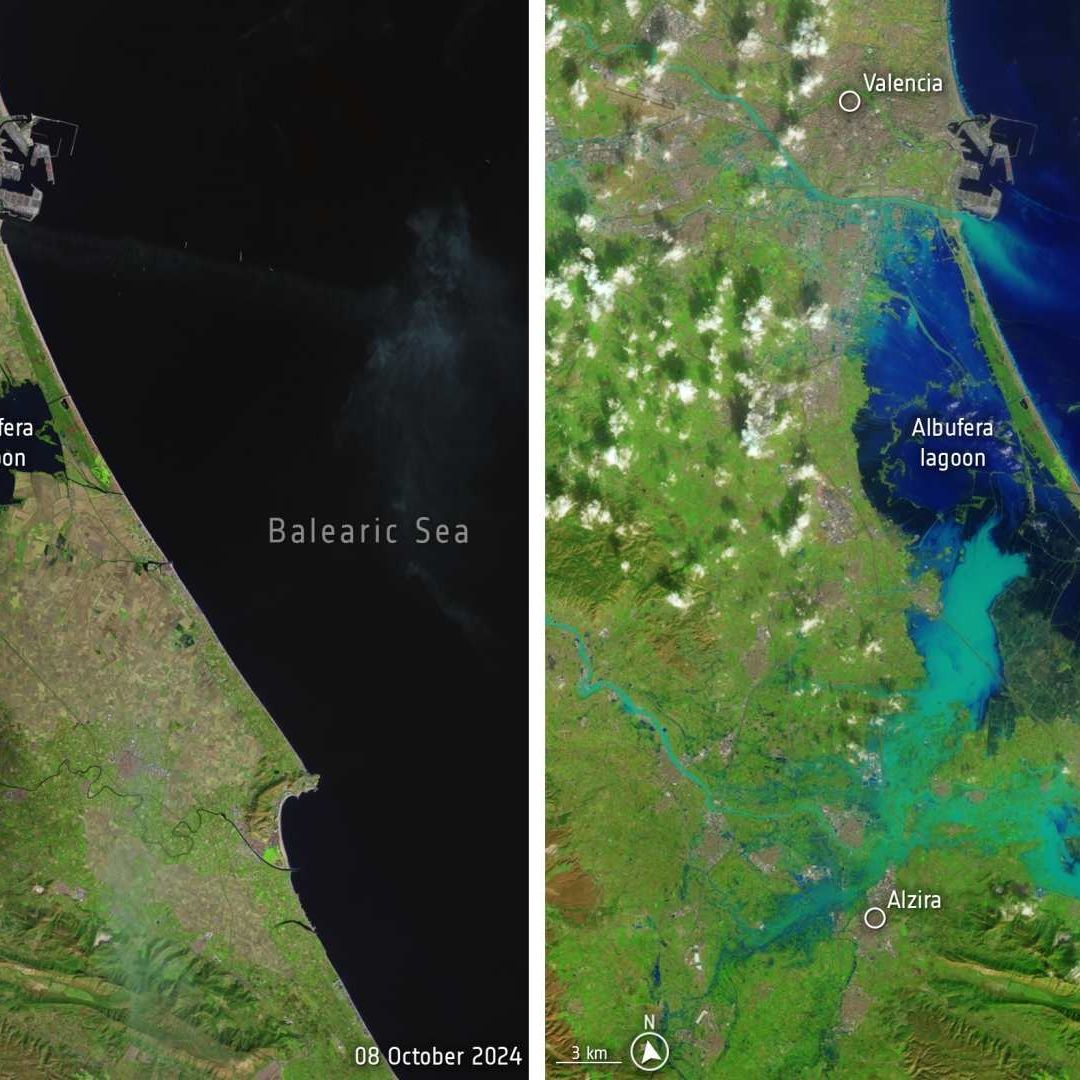 Así Quedó Valencia Luego de Inundaciones: Imágenes de Satélite Antes y Después de DANA en España