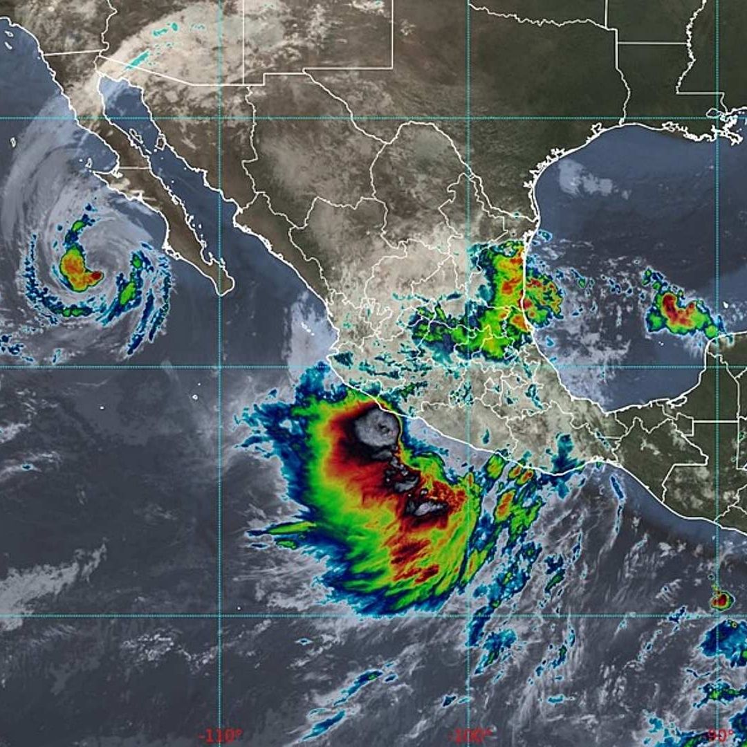 Tormenta tropical Raymond en aguas del Pacífico mexicano
