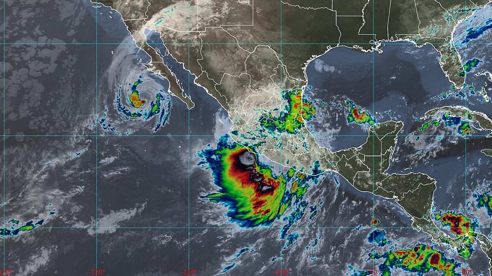 Tormenta tropical Raymond en aguas del Pacífico mexicano