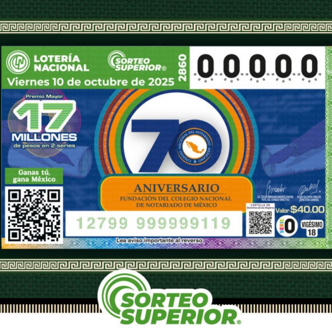 Resultados Lotería Nacional hoy 10 de octubre 2025 números ganadores Sorteo Superior 2860