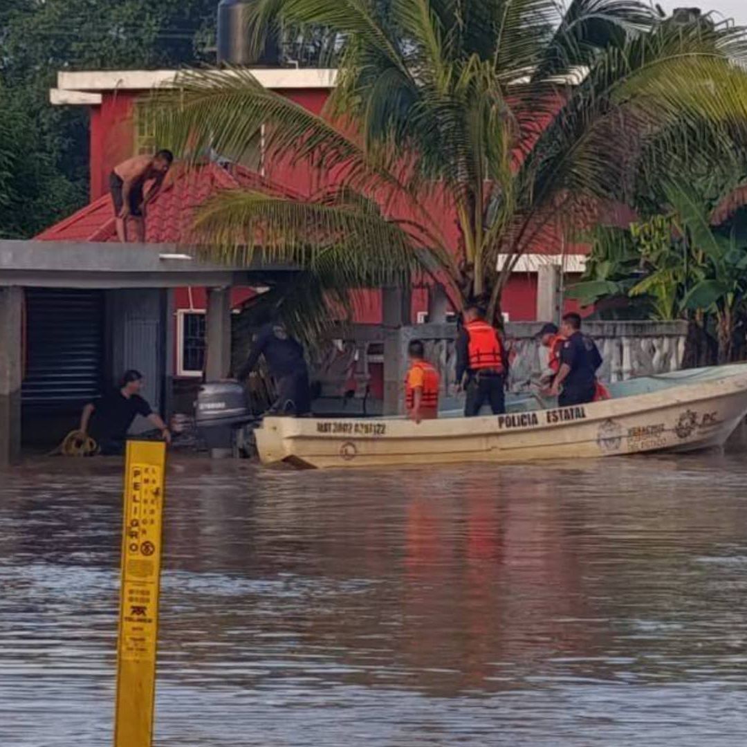 Protección Civil Mantiene Operativo Auxilio Desbordamiento Río Cazones Poza Rica Álamo Veracruz