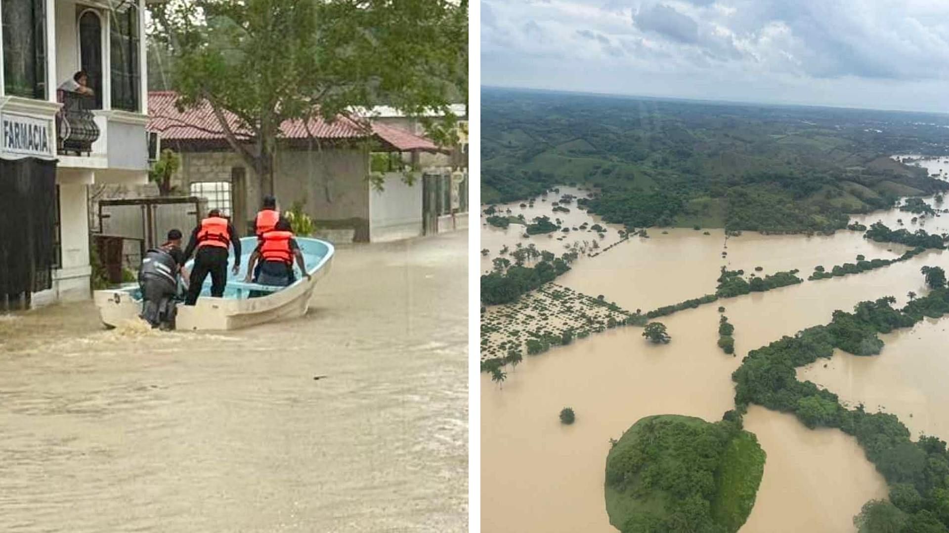 Inundaciones por lluvias intensas en Veracruz. Foto: X @rocionahle