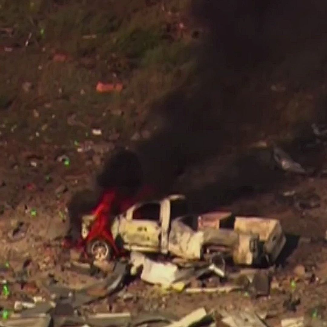 Afectaciones por explosión en fábrica de explosivos en EUA. Foto: Captura de pantalla