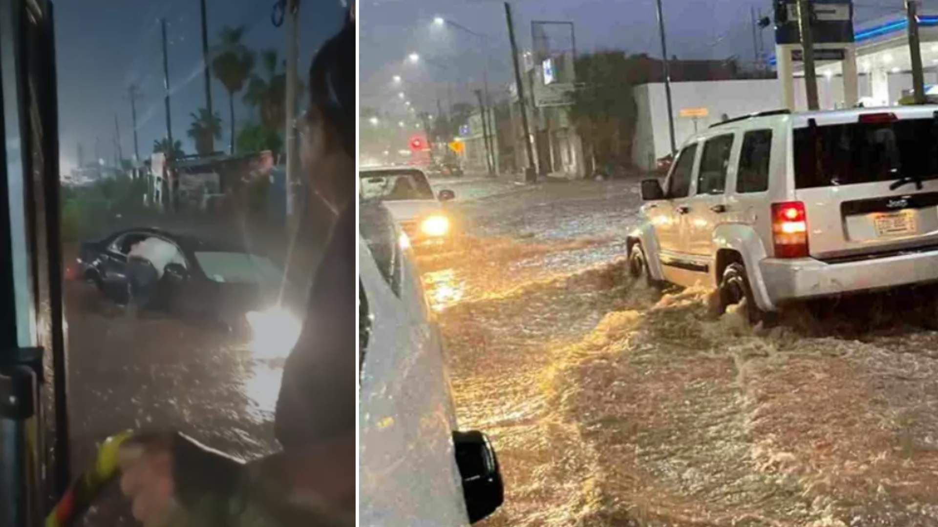 Reportan Inundaciones en Guaymas y Empalme por Depresión Tropical Raymond en Sonora