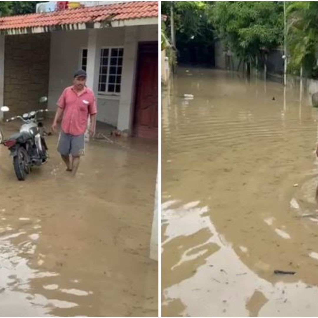 En Álamo, Veracruz, las calles siguen anegadas.