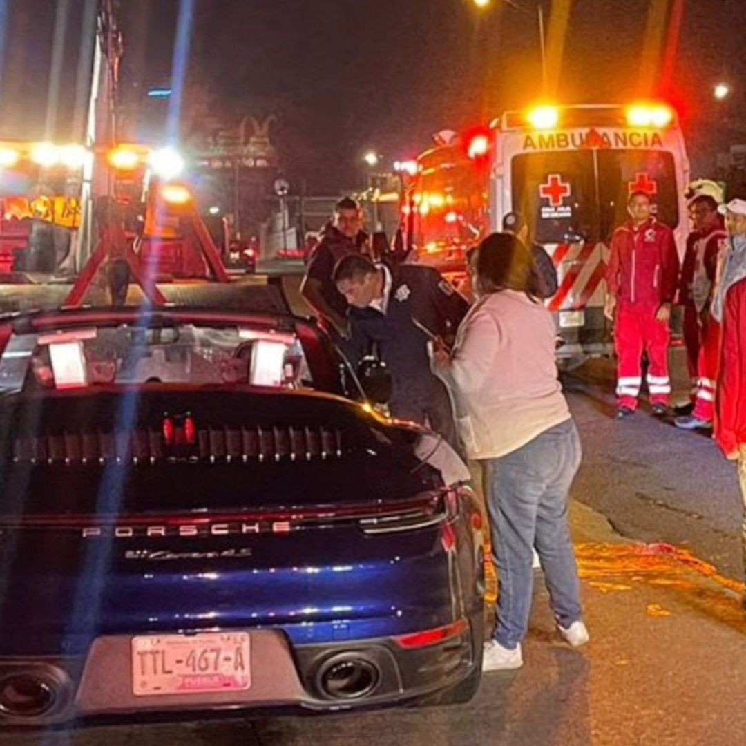 Porsche de Famoso Cardiólogo Embistió a Pareja en Motocicleta en la Vía Atlixcáyotl de Puebla