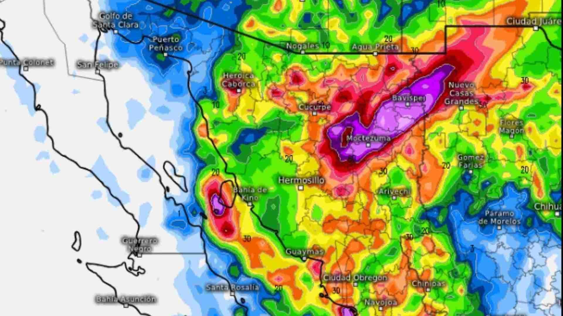 Paso de “Raymond” en Sonora; ¿Cuál Será el Clima Para Hoy, Domingo 12 de Octubre de 2025?