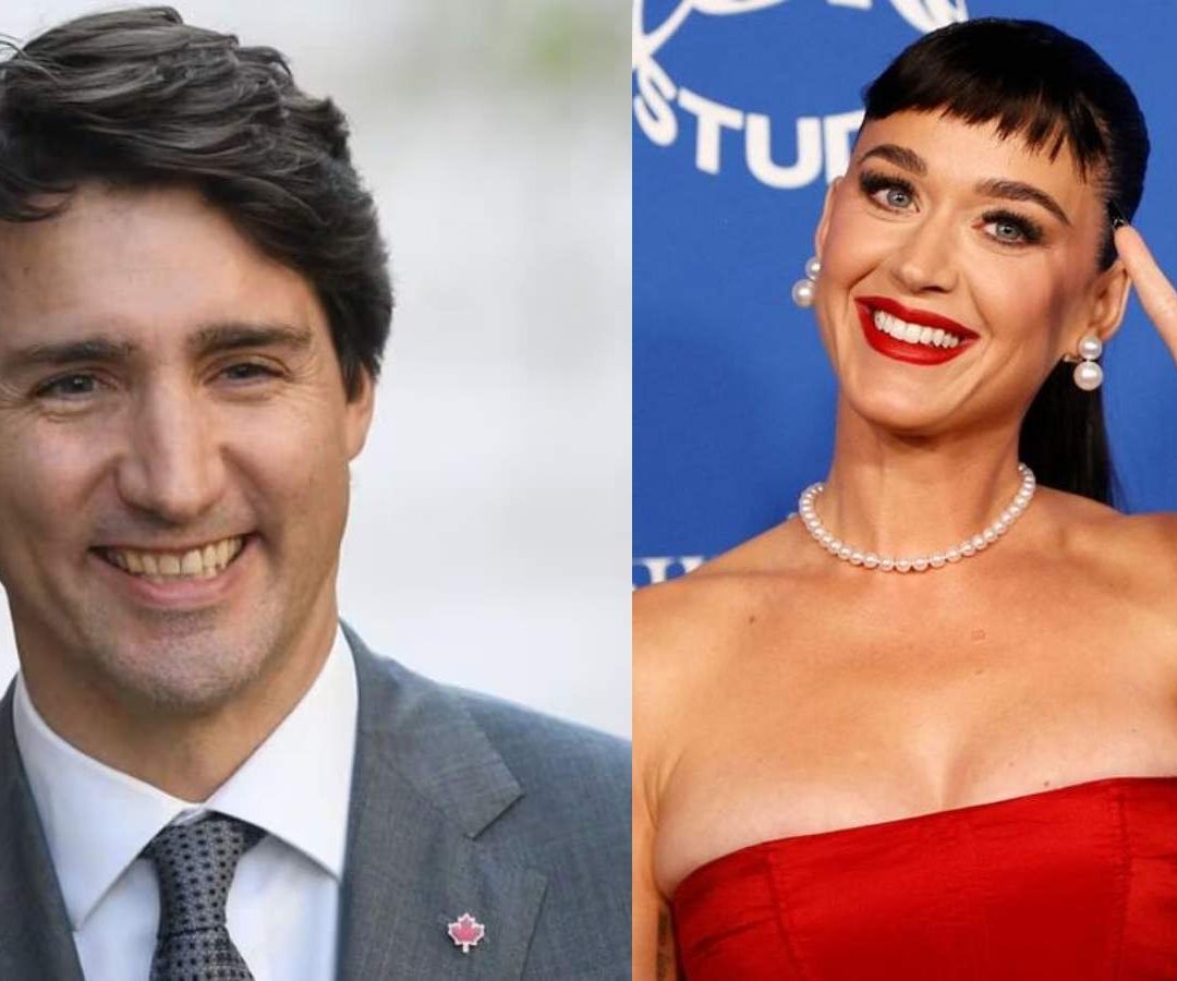 Justin Trudeau y Katy Perry. Foto: AFP
