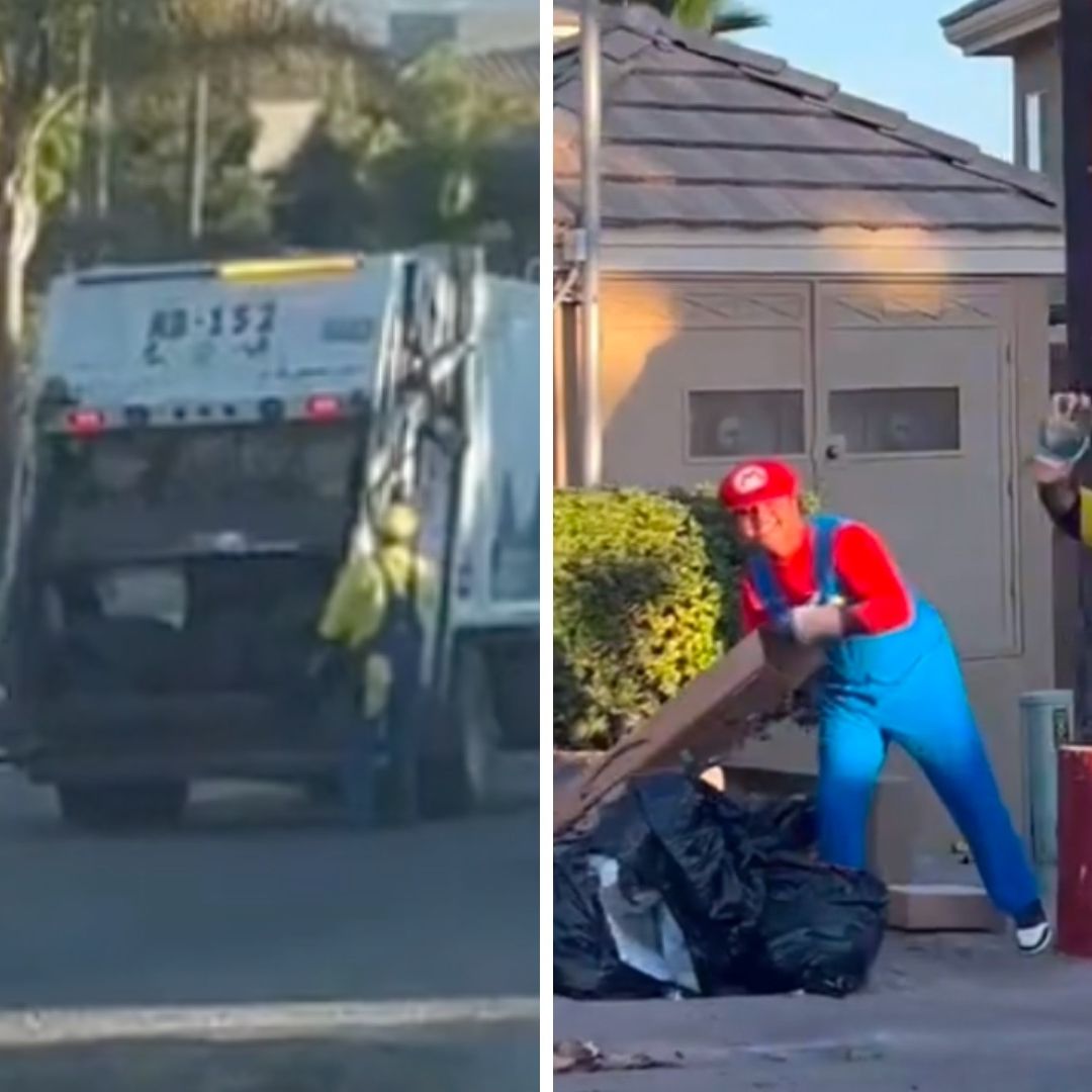 Hombres en Tijuana Recolectan Basura Disfrazados de Personajes de Mario Bros