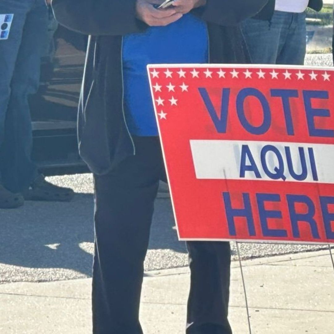 Cartel para saber donde votar en El Paso tx