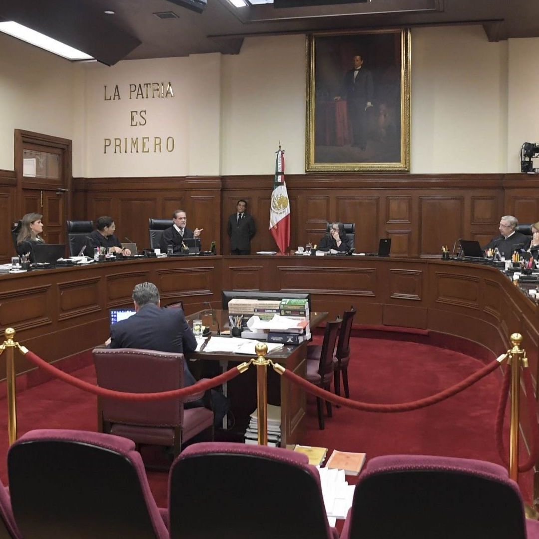 Sesión en la Suprema Corte de Justicia de la Nación.