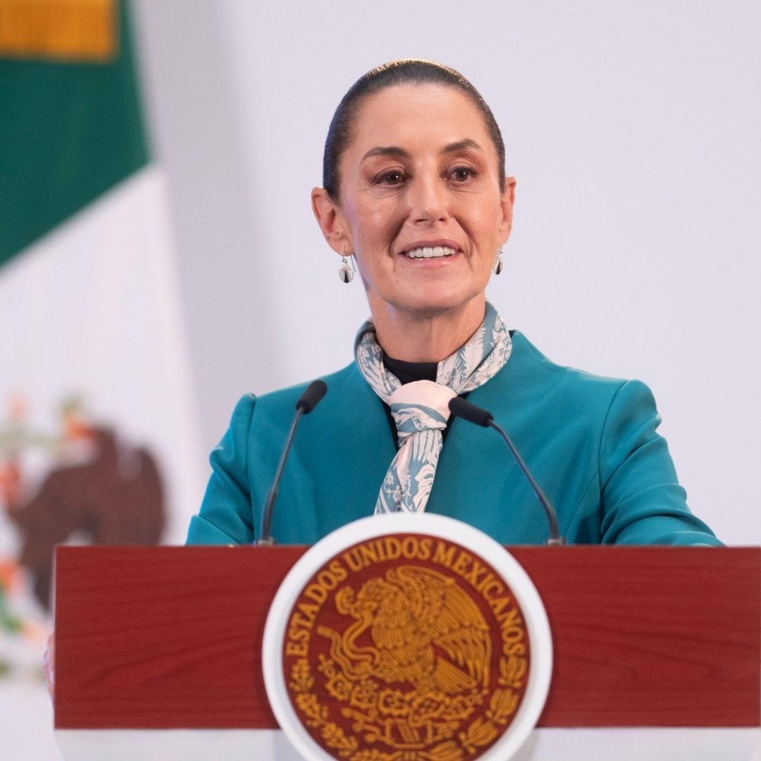 Claudia Sheinbaum durante su conferencia matutina de este miércoles.