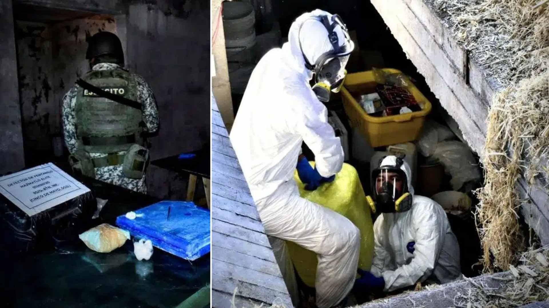 Ejército Localiza en Navolato, Sinaloa Laboratorio Clandestino de Droga Subterráneo