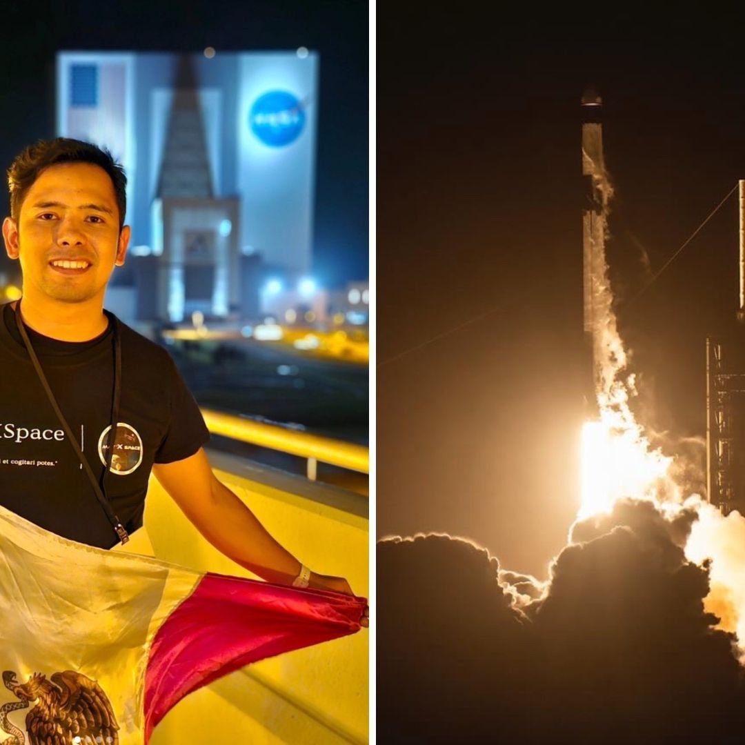 12 Mexicanos lanzaron al espacio el experimento MCB-1 por Space-X.