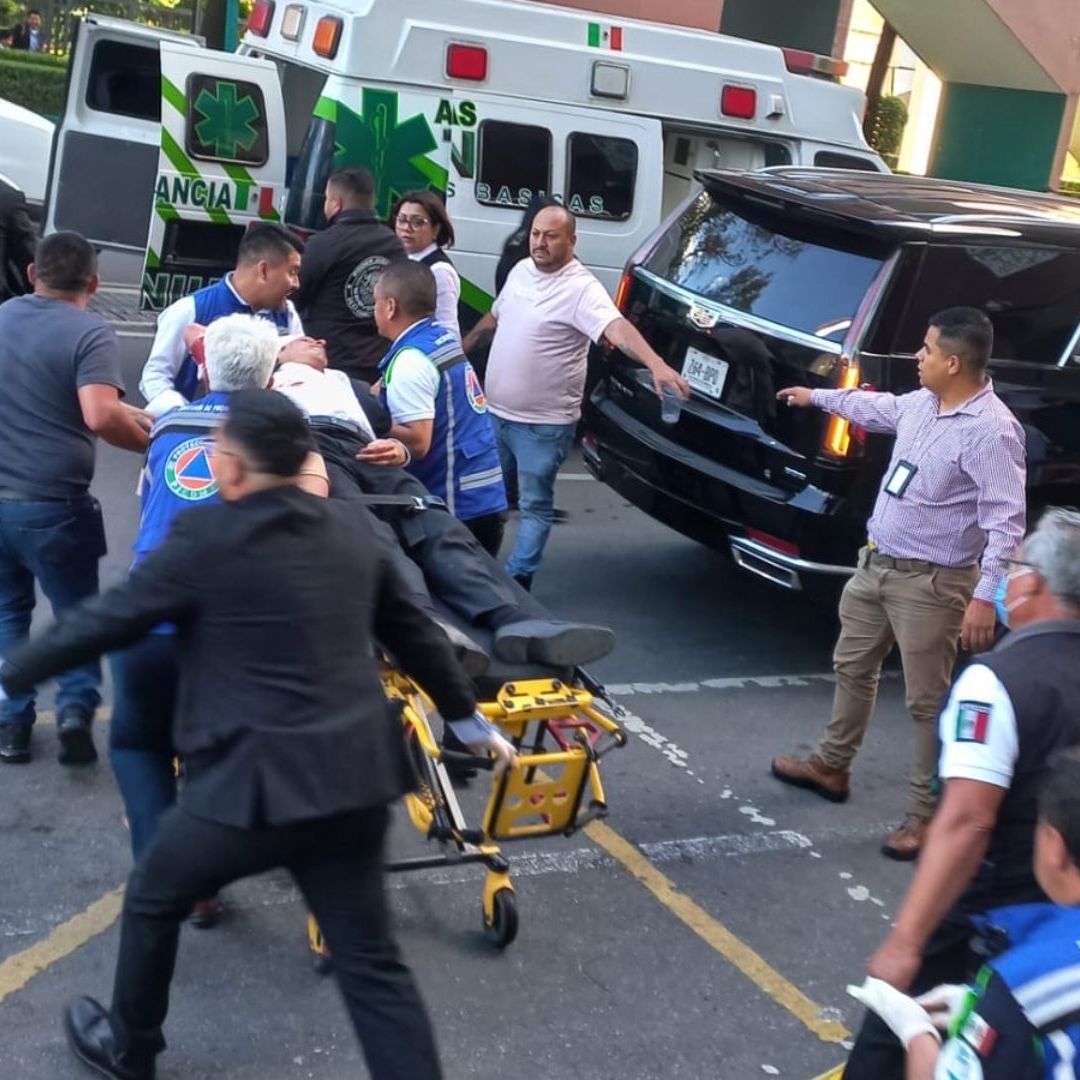 Traslado de David Cohen por balacera en Ciudad Judicial CDMX