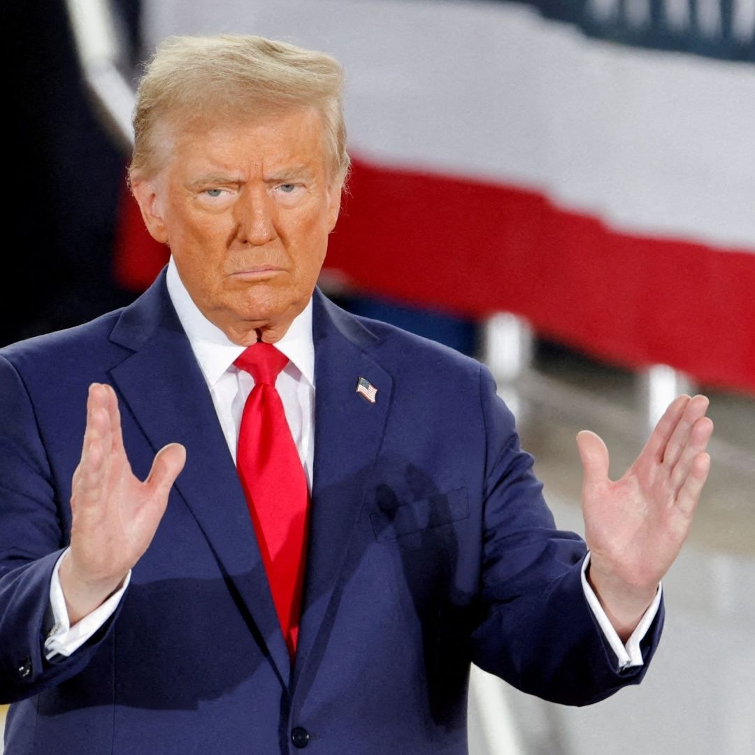 Donald Trump durante un acto de campaña en Carolina del Norte