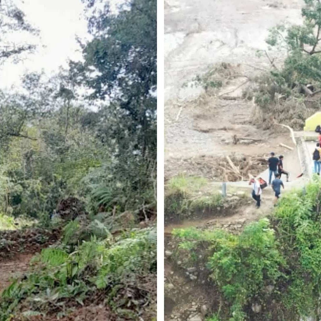 Daños en Hidalgo por lluvias de la semana pasada. Foto: SICT