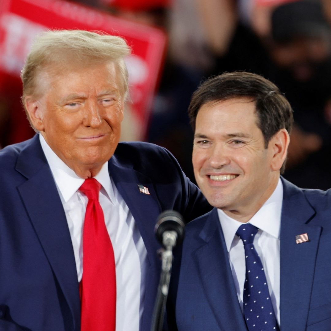 Donald Trump y el senador Marco Rubio en un evento de campaña en Carolina del Norte, el 4 de noviembre de 2024.