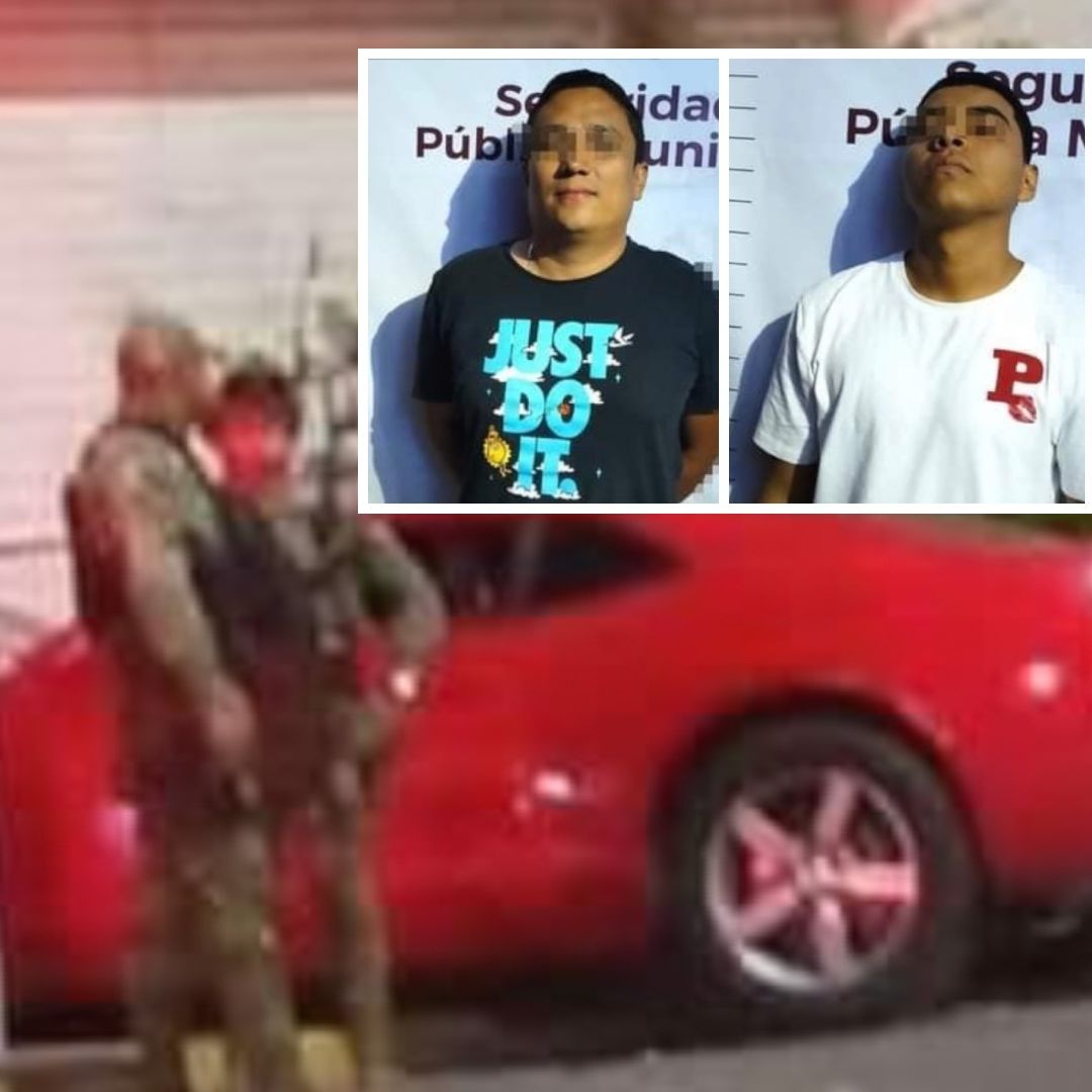 Tres hombres chocaron un Camaro en Izúcar de Matamoros y fueron detenidos.