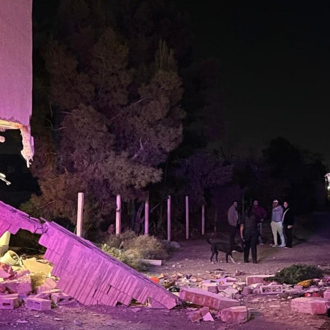 Vivienda destruida por la explosión de gas