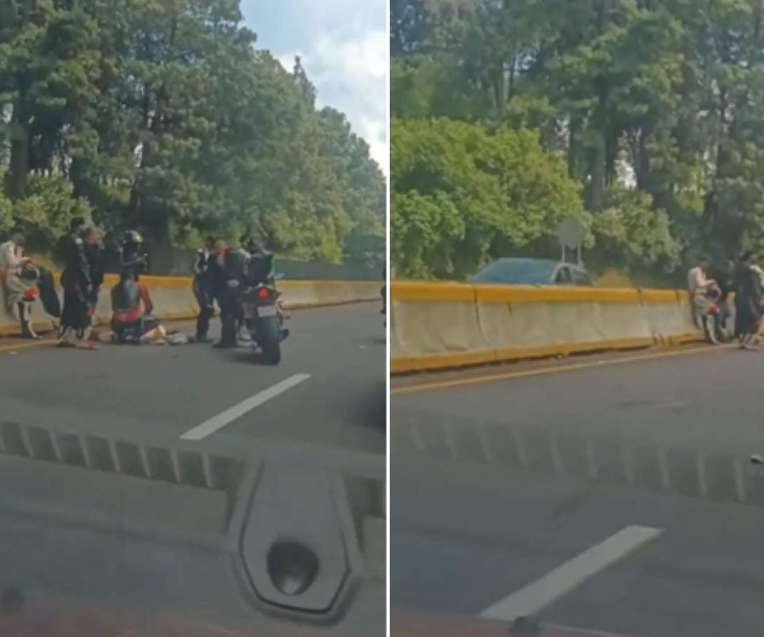 Accidente en la autopista México-Cuernavaca. Foto: Redes Sociales