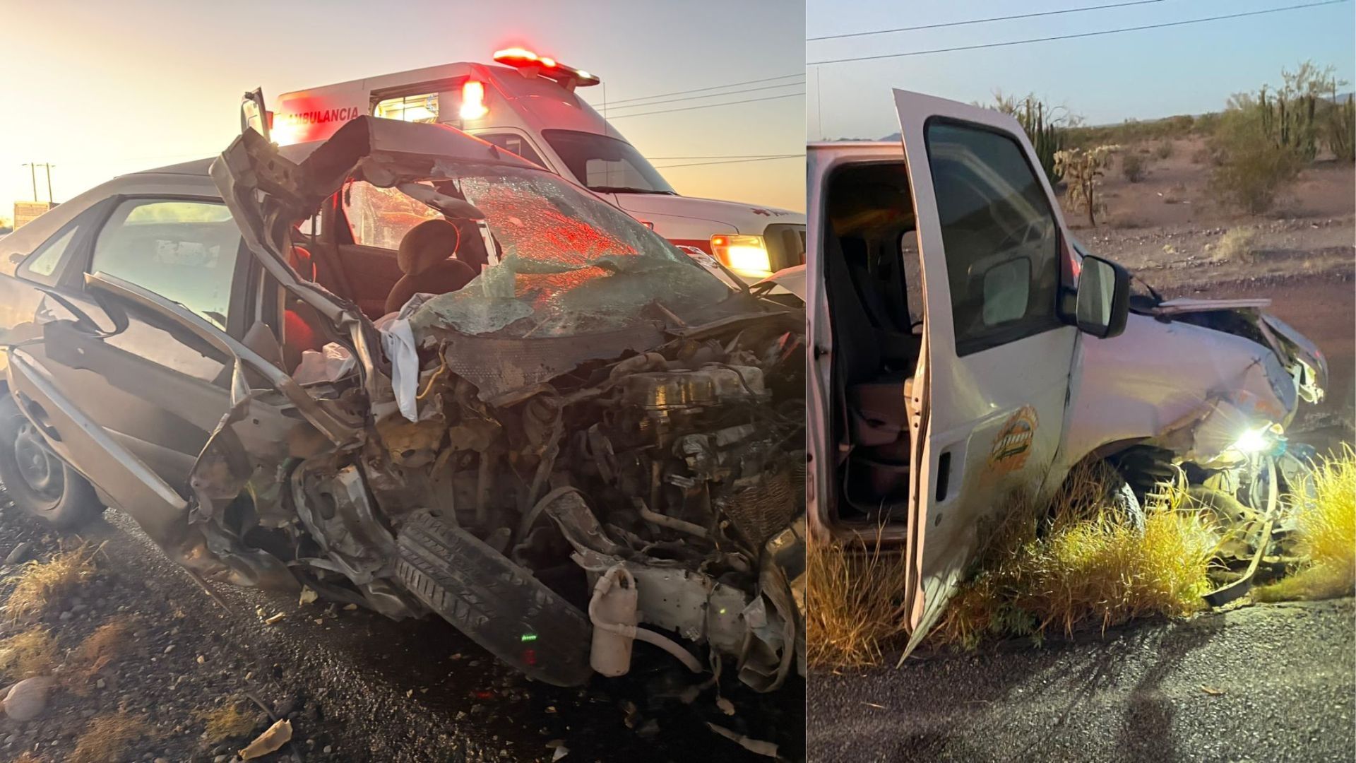Accidente en Carretera Caborca–Y Griega Deja una Persona Sin Vida y 7 Heridos, en Sonora