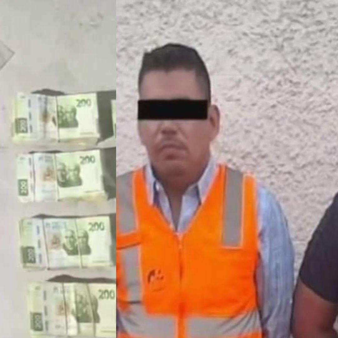 Dinero y hombres detenidos