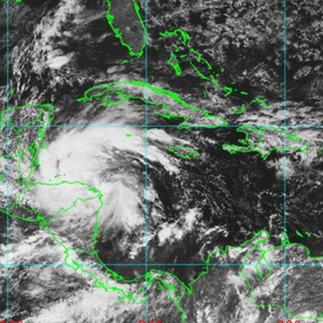 La trayectoria de la tormenta tropical Sara es con dirección a la Península de Yucatán