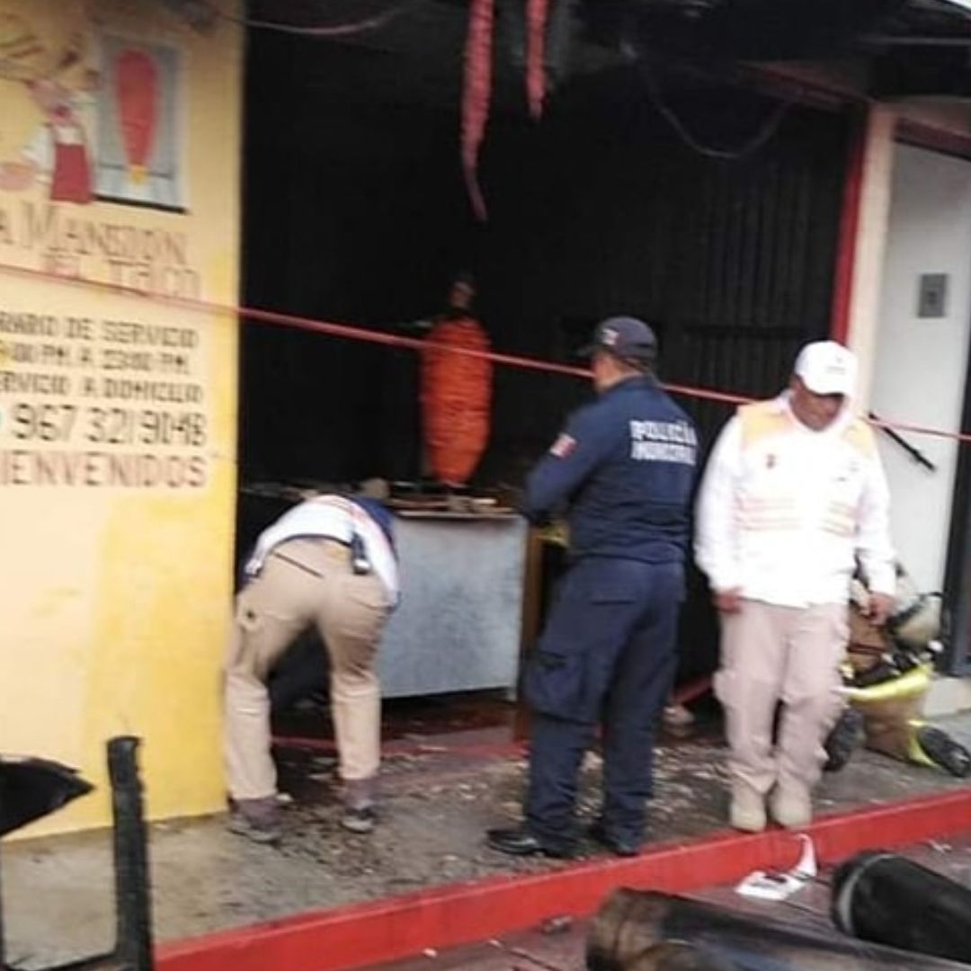 Mesero Muere al Intentar Evitar una Explosión de Tanques de Gas en Taquería de Chiapas