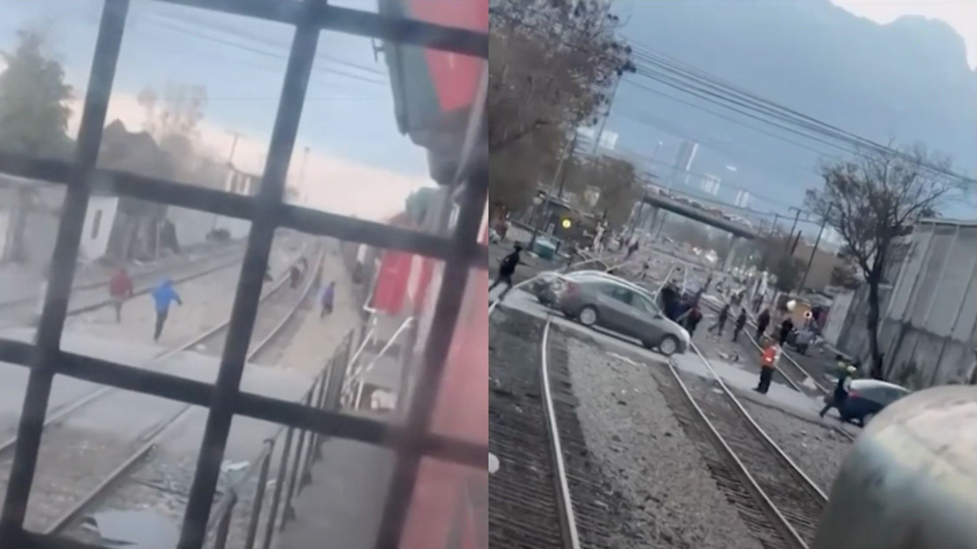 Video roban de tren en colonia Hidalgo, en Monterrey
