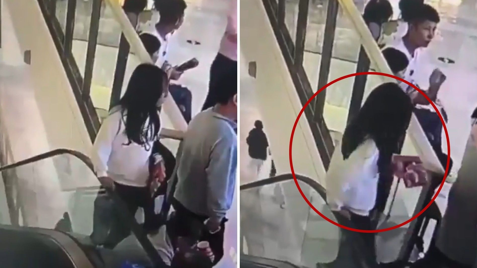 Mujer Se Recarga en Escaleras Eléctricas de Plaza Comercial y Muere al Caer