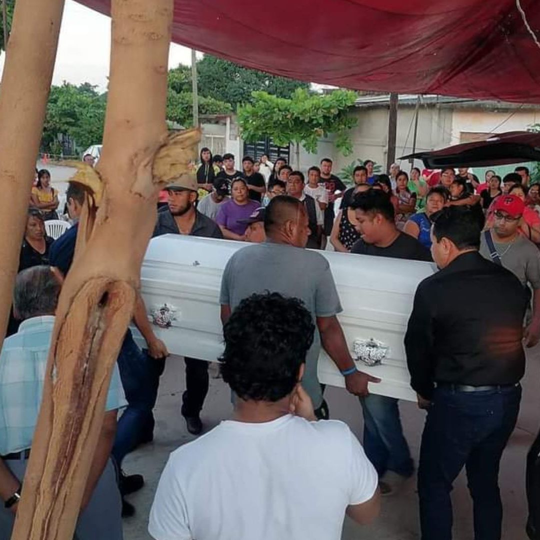 Dan último adiós a Samir, menor atropellado en Jáltipan, Veracruz