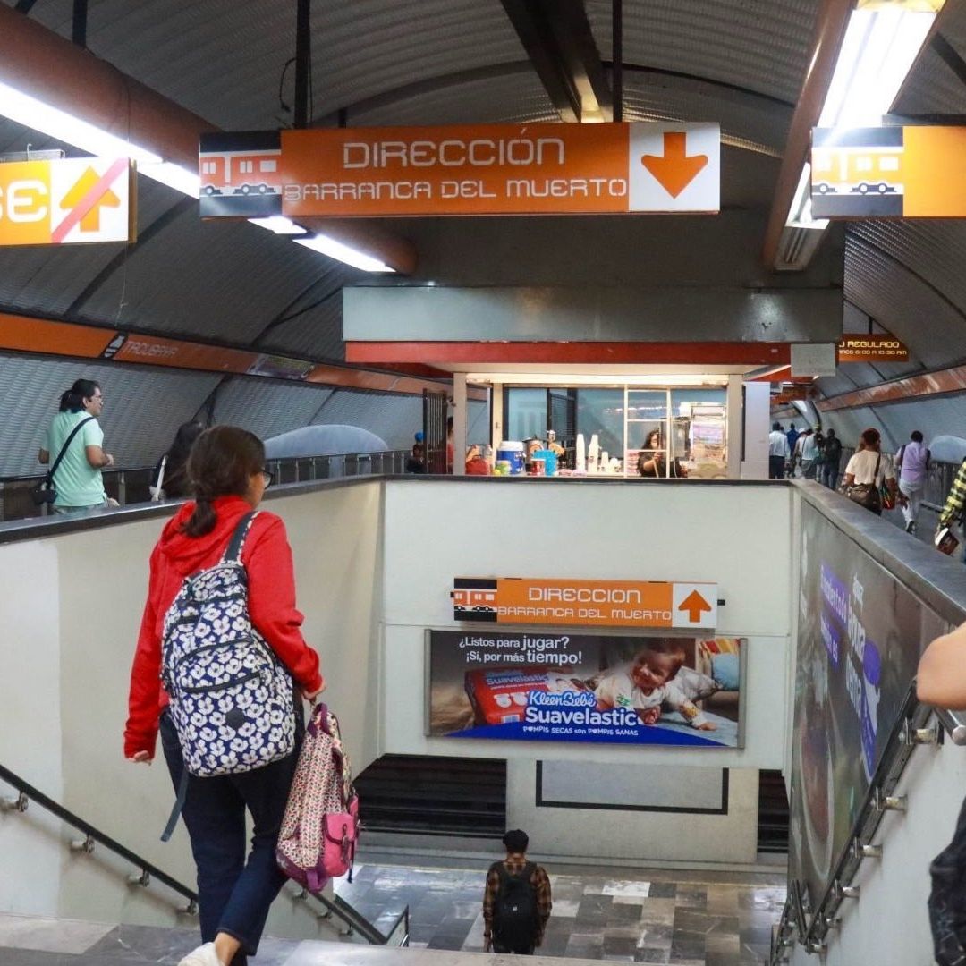 Estación Tacubaya de la Línea 7 del Metro, donde se registró un ataque
