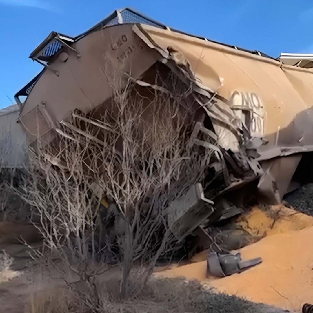 Se Descarrila Tren en Río Escondido en Nava, Coahuila