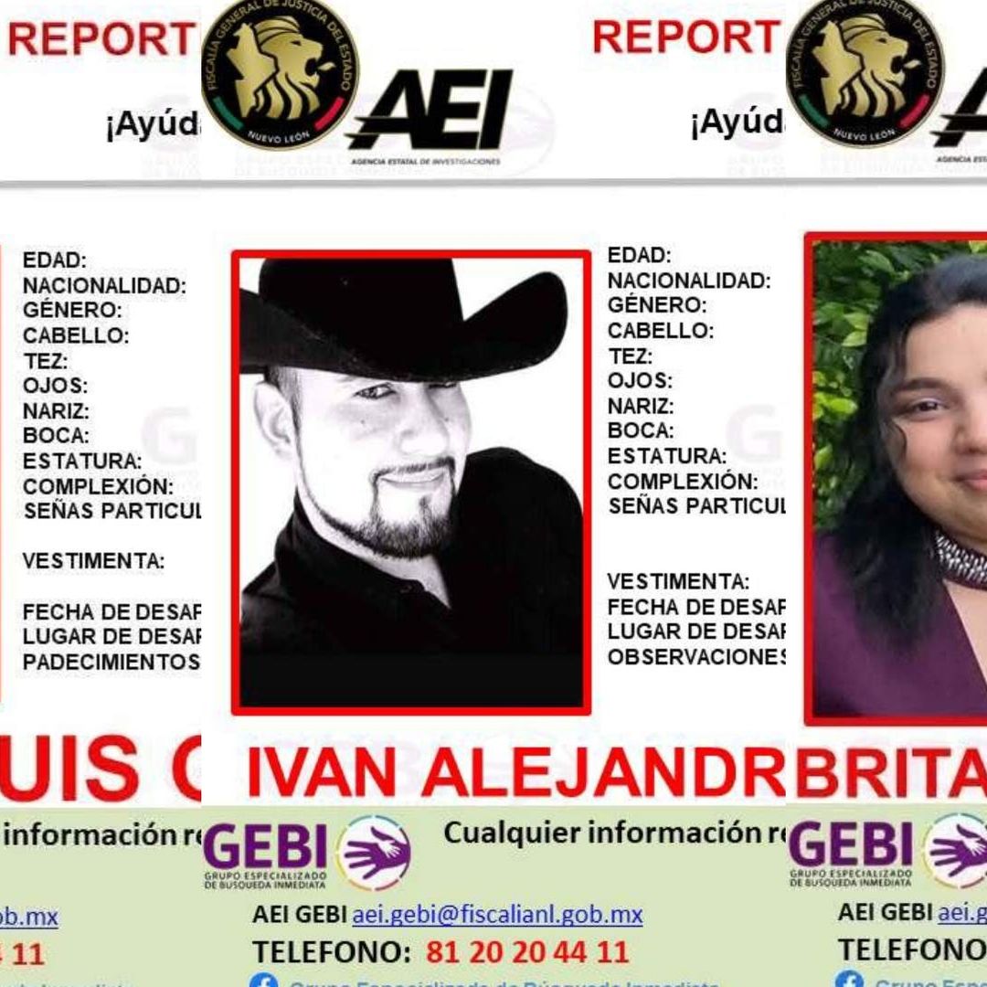 Fichas de búsqueda de traileros y mujer desaparecidos