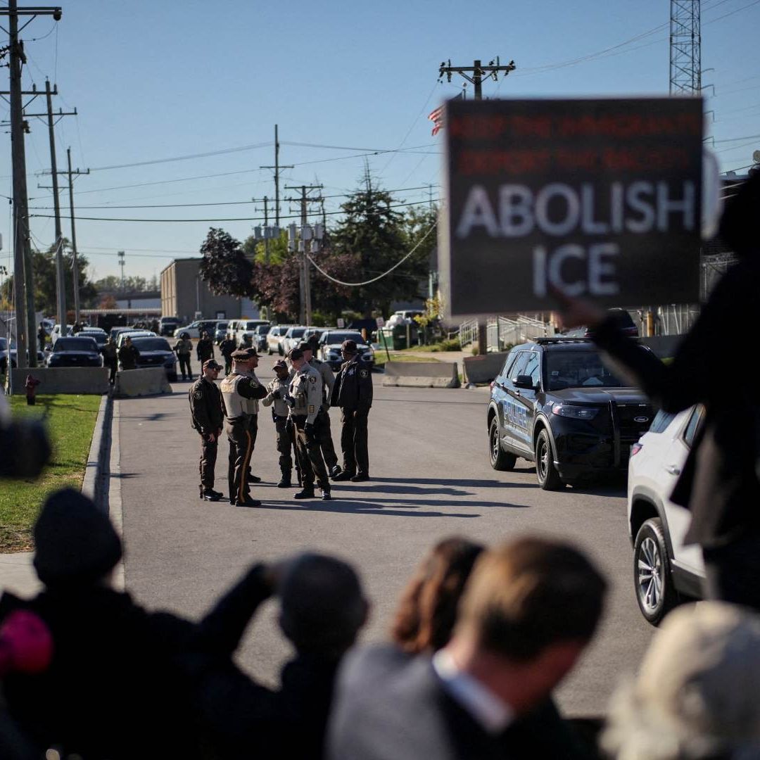 Protesta afuera del ICE en Chicago, Estados Unidos. Foto: Reuters