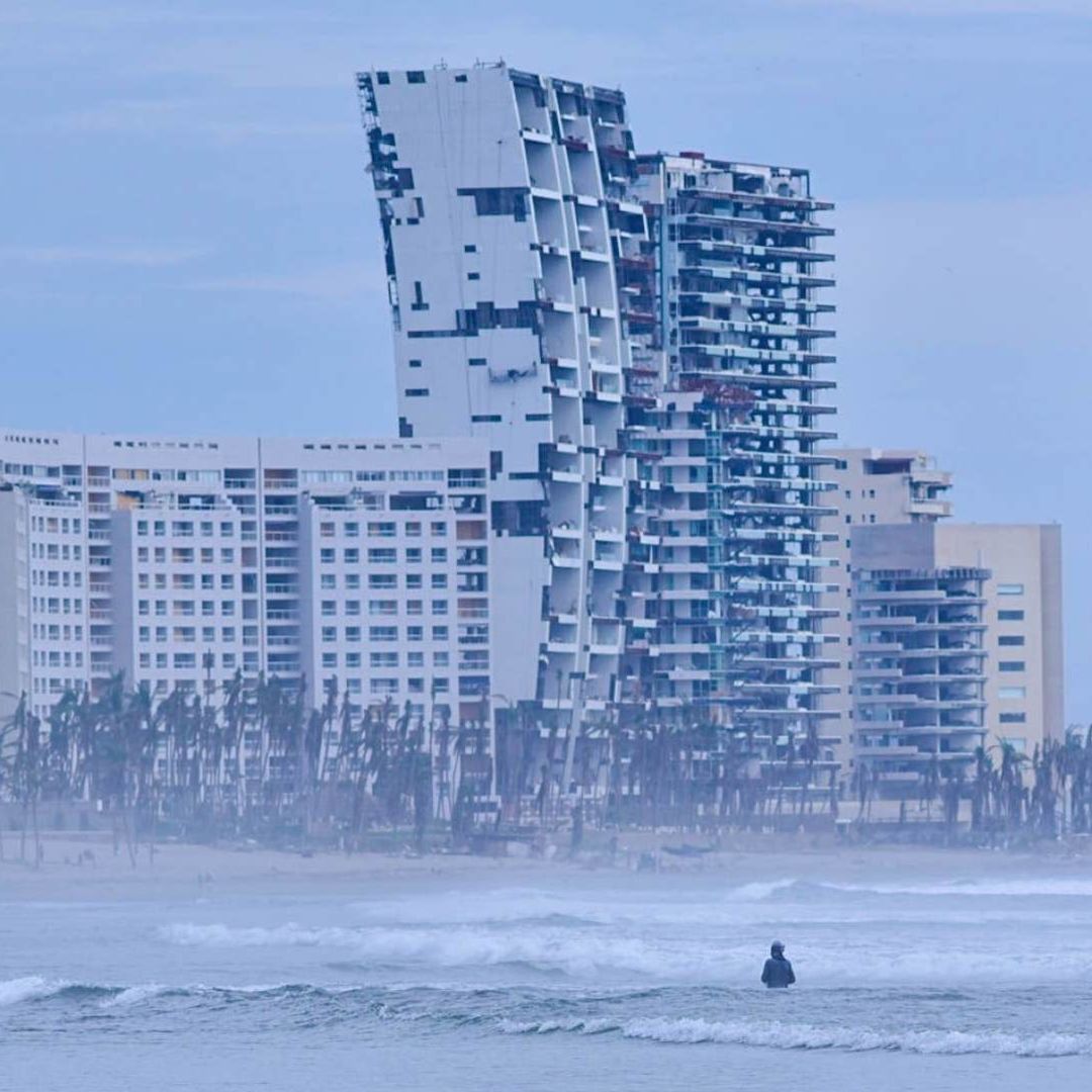 Destrucción que dejó el huracán Otis en la Zona Diamante de Acapulco en 2023. Foto: Cuartoscuro | Archivo