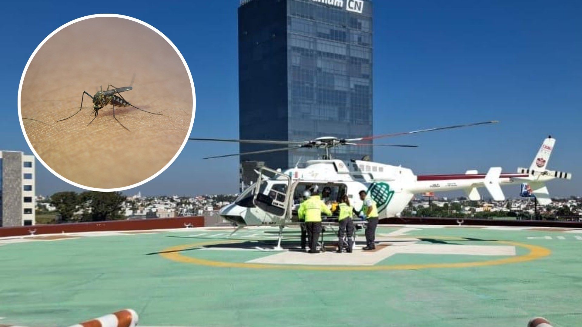 Joven de 15 Años con Dengue Grave Traslado Aéreo en Helicóptero de Huauchinango hasta Cholula  Puebla