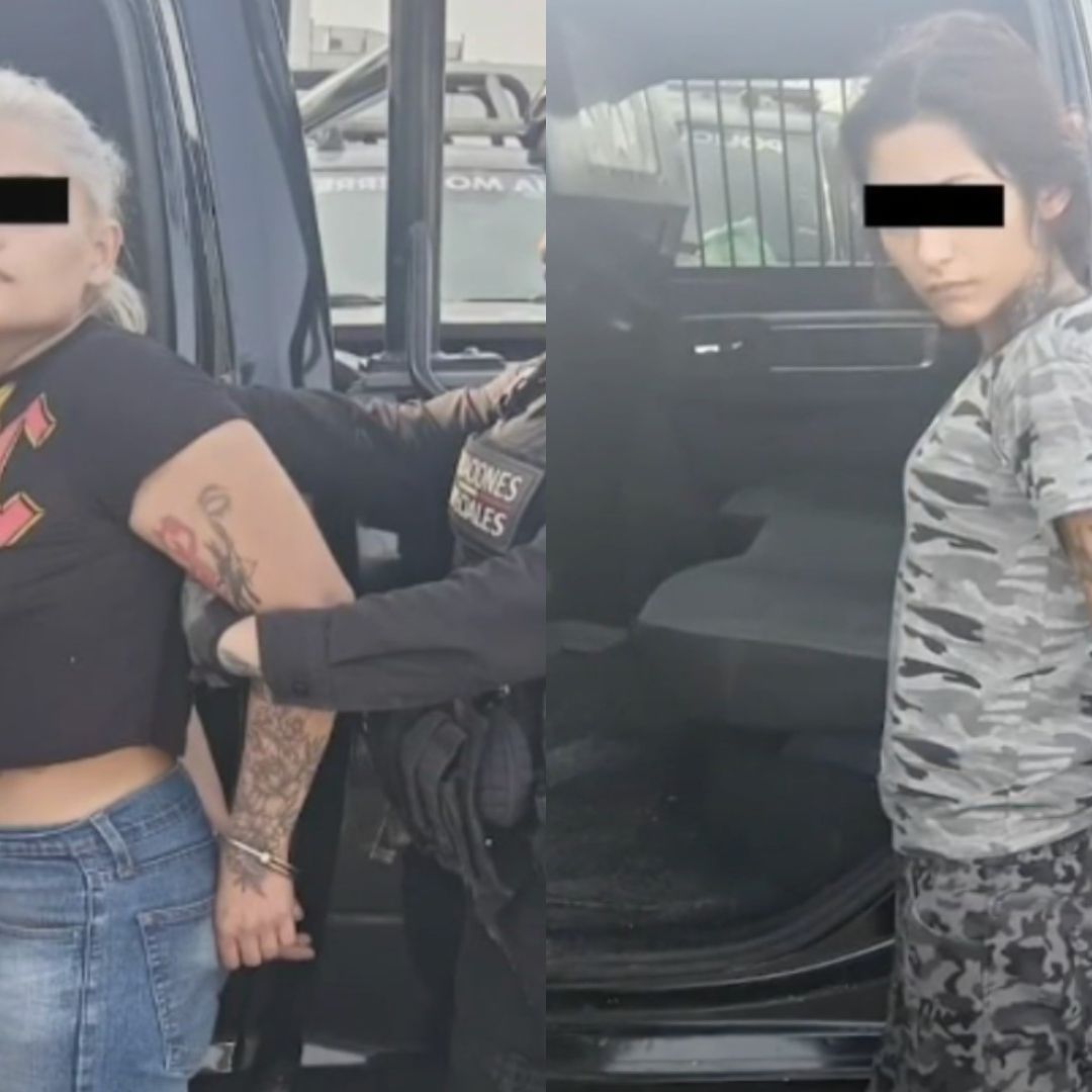 Mujeres detenidas con armas y drogas en Monterrey