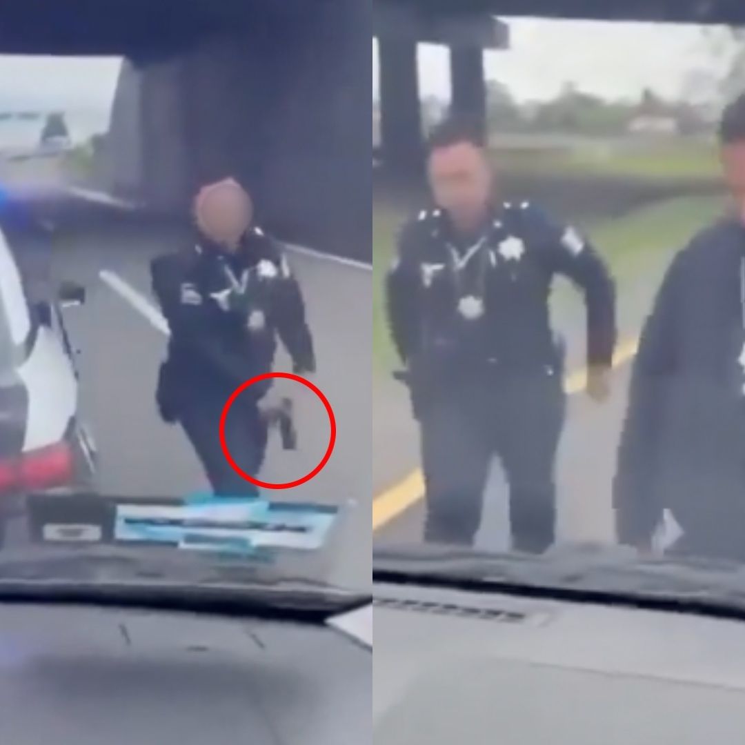 Supuesto Abuso Autoridad Policías Coronango Sacan Arma Conductor en Autopista México-Puebla