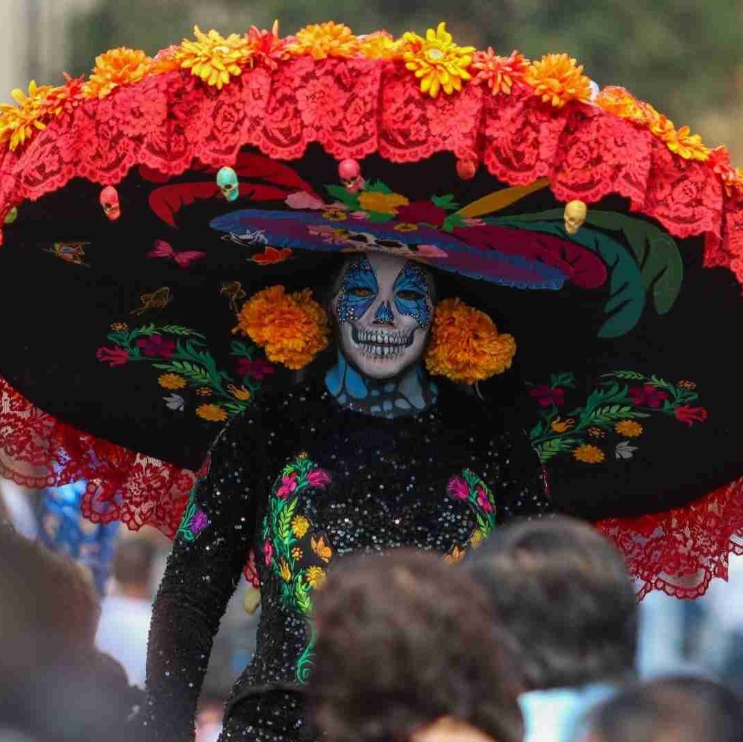 Catrina en el Zócalo de la CDMX.