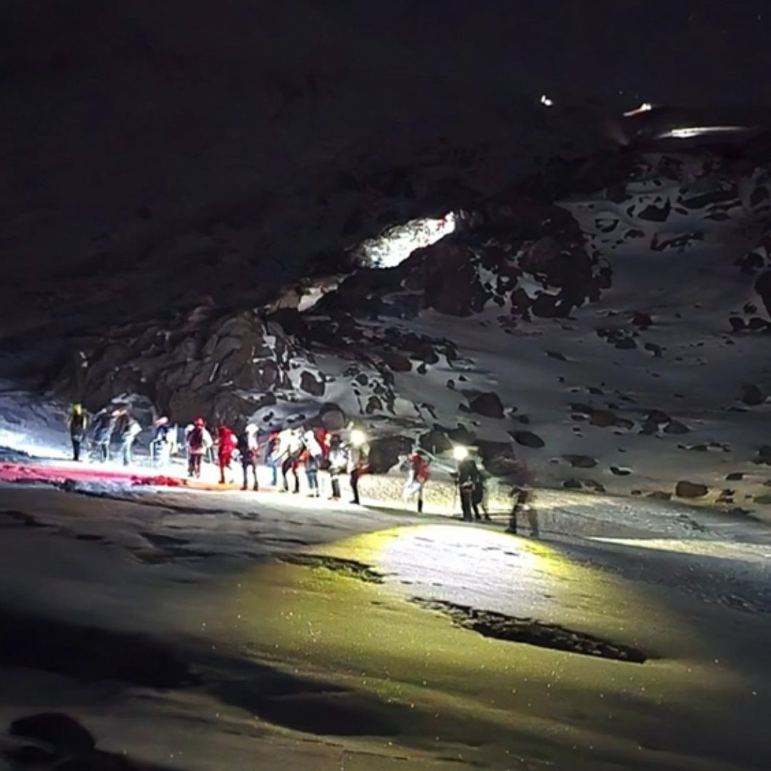 Rescate de Alpinistas de la Escuela Nacional de Alta Montaña Accidentados en Volcán Citlaltépetl Pico de Orizaba