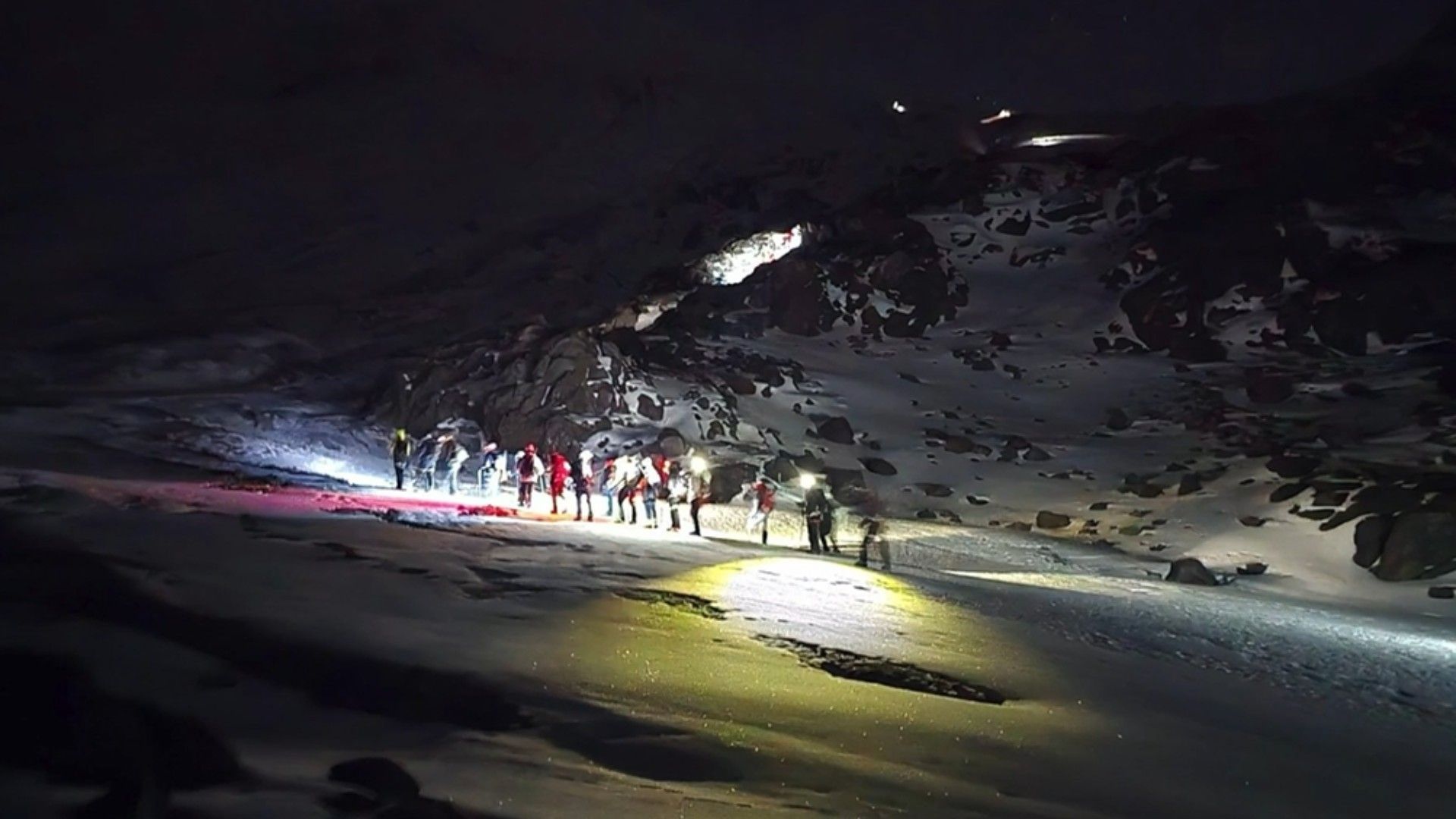 Rescate de Alpinistas de la Escuela Nacional de Alta Montaña Accidentados en Volcán Citlaltépetl Pico de Orizaba